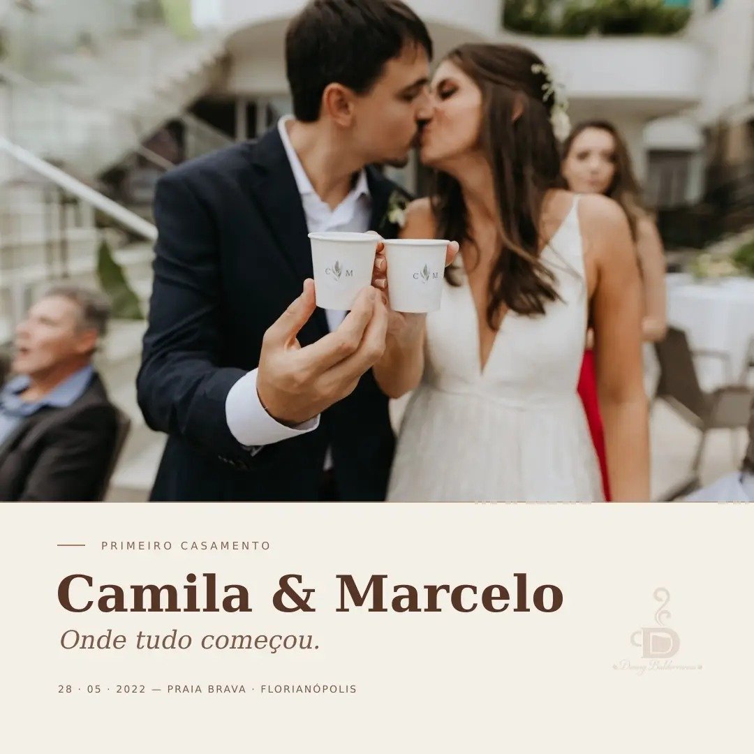 Card do casamento de Camila e Marcelo