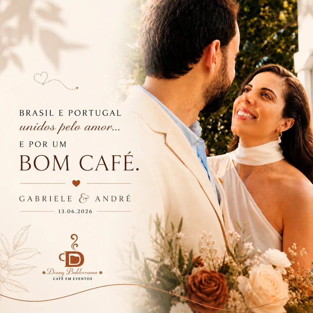 Card do casamento de Gabriele e André